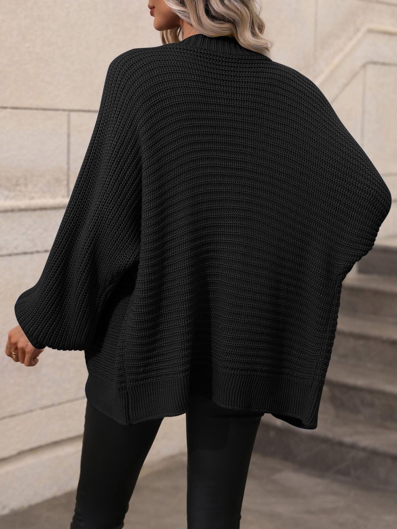 Fantastic Time Horizontal-Ribbing Longline Cardigan - MXSTUDIO.COM