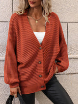 Fantastic Time Horizontal-Ribbing Longline Cardigan - MXSTUDIO.COM