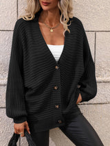 Fantastic Time Horizontal-Ribbing Longline Cardigan - MXSTUDIO.COM