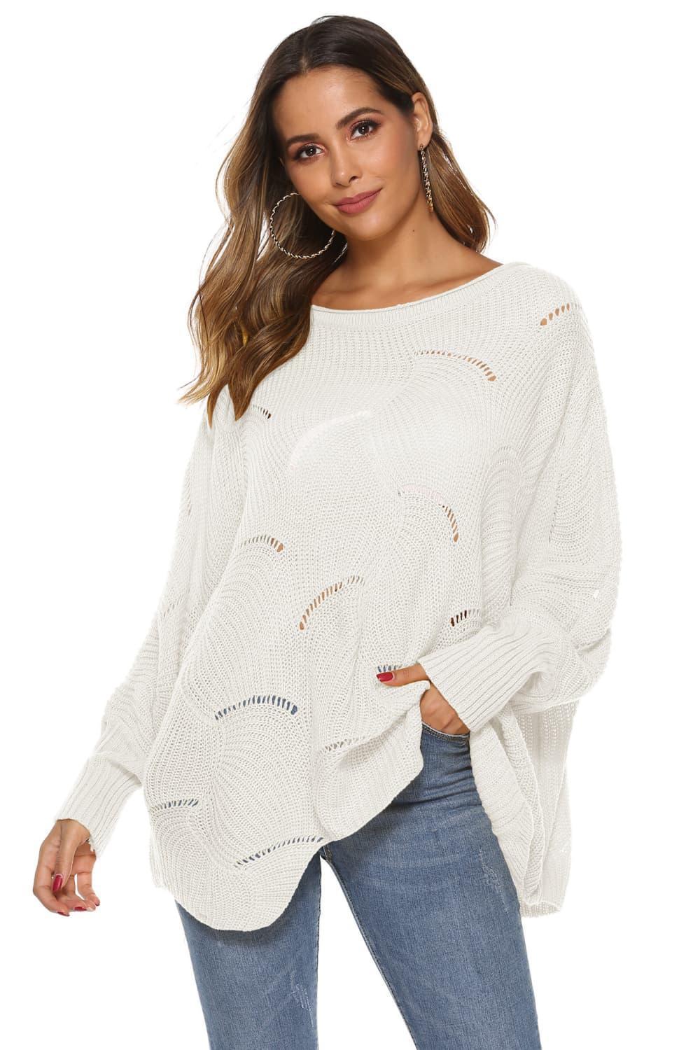 Fantastic Warmth Boat Neck Oversized Sweater - MXSTUDIO.COM