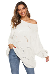 Fantastic Warmth Boat Neck Oversized Sweater - MXSTUDIO.COM