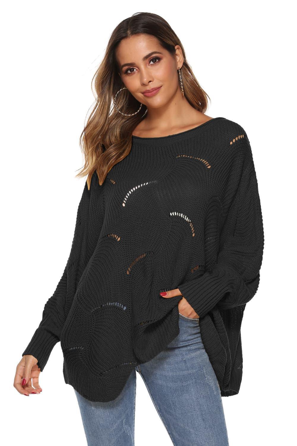 Fantastic Warmth Boat Neck Oversized Sweater - MXSTUDIO.COM