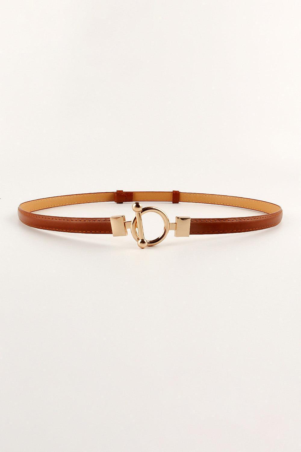 Fantastically Cozy Toggle Buckle Womens Skinny Belt - MXSTUDIO.COM