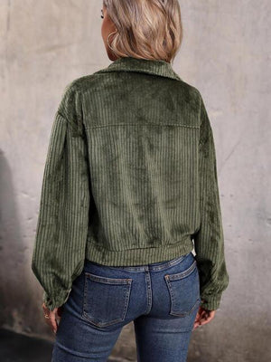 Fascinating Warmth Corduroy Button Up Jacket - MXSTUDIO.COM