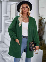 Fashion And Function Long Cardigan With Pockets - MXSTUDIO.COM