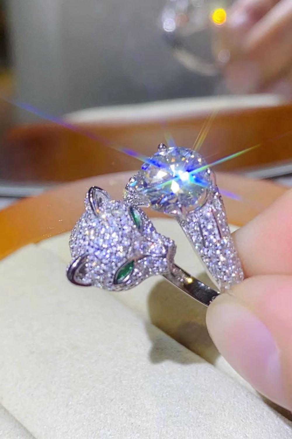 Fashion Animal Band 2 Carat Moissanite Ring - MXSTUDIO.COM