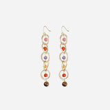 Fashion Centerpiece Beaded Dangle Earrings-MXSTUDIO.COM