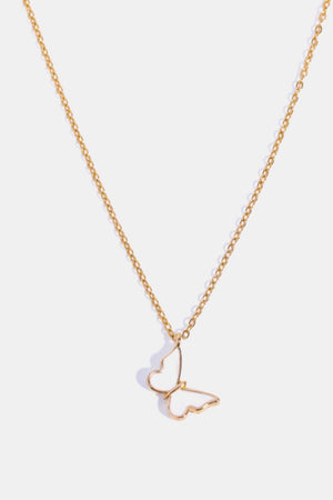 Fashion Focus 14K Gold-Plated Copper Butterfly Necklace - MXSTUDIO.COM