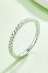 Fashion Focus Moissanite Inlaid Half Eternity Ring - MXSTUDIO.COM