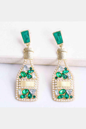 Fashion-Forward Acrylic Dangle Wine Bottle Earrings-MXSTUDIO.COM