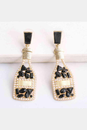 Fashion-Forward Acrylic Dangle Wine Bottle Earrings-MXSTUDIO.COM