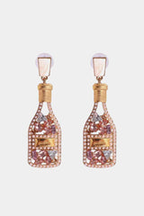 Fashion-Forward Acrylic Dangle Wine Bottle Earrings-MXSTUDIO.COM