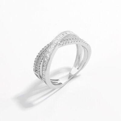 a diamond ring on a white background