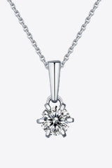 Fashion Icon Round Pendant 2 Carat Moissanite Necklace - MXSTUDIO.COM