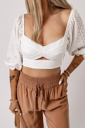 Fashion Is My Passion White Tie Crop Top - MXSTUDIO.COM