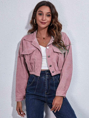 Fashion-forward Comfort Buttoned Cropped Jacket - MXSTUDIO.COM