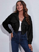 Fashion-forward Comfort Buttoned Cropped Jacket - MXSTUDIO.COM