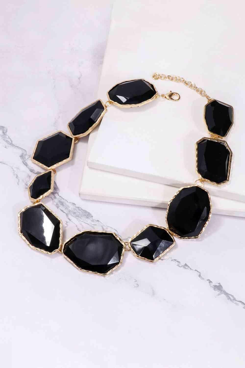 Fashionable Frame Resin Geometrical Necklace-MXSTUDIO.COM