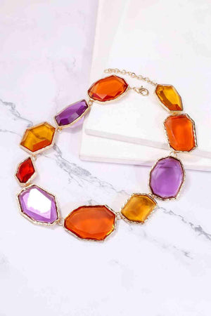 Fashionable Frame Resin Geometrical Necklace-MXSTUDIO.COM