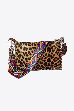 Fashionably Ahead Printed Studded Shoulder Bag - MXSTUDIO.COM