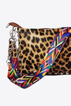 Fashionably Ahead Printed Studded Shoulder Bag - MXSTUDIO.COM