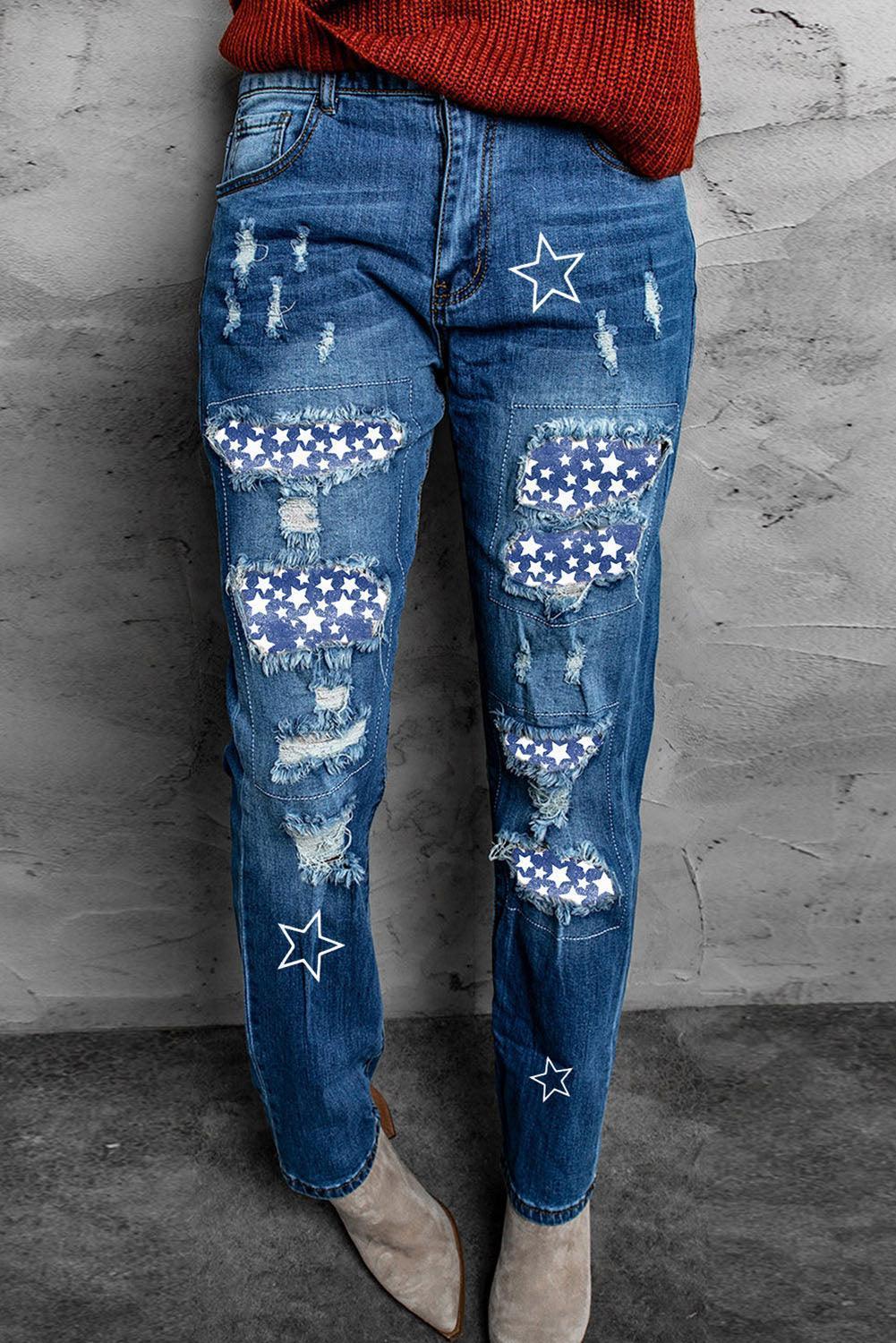 Fashionista Distressed High Waist Boyfriend Jeans - MXSTUDIO.COM