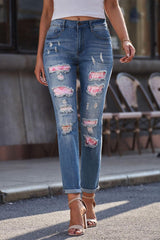 Fashionista Distressed High Waist Boyfriend Jeans - MXSTUDIO.COM