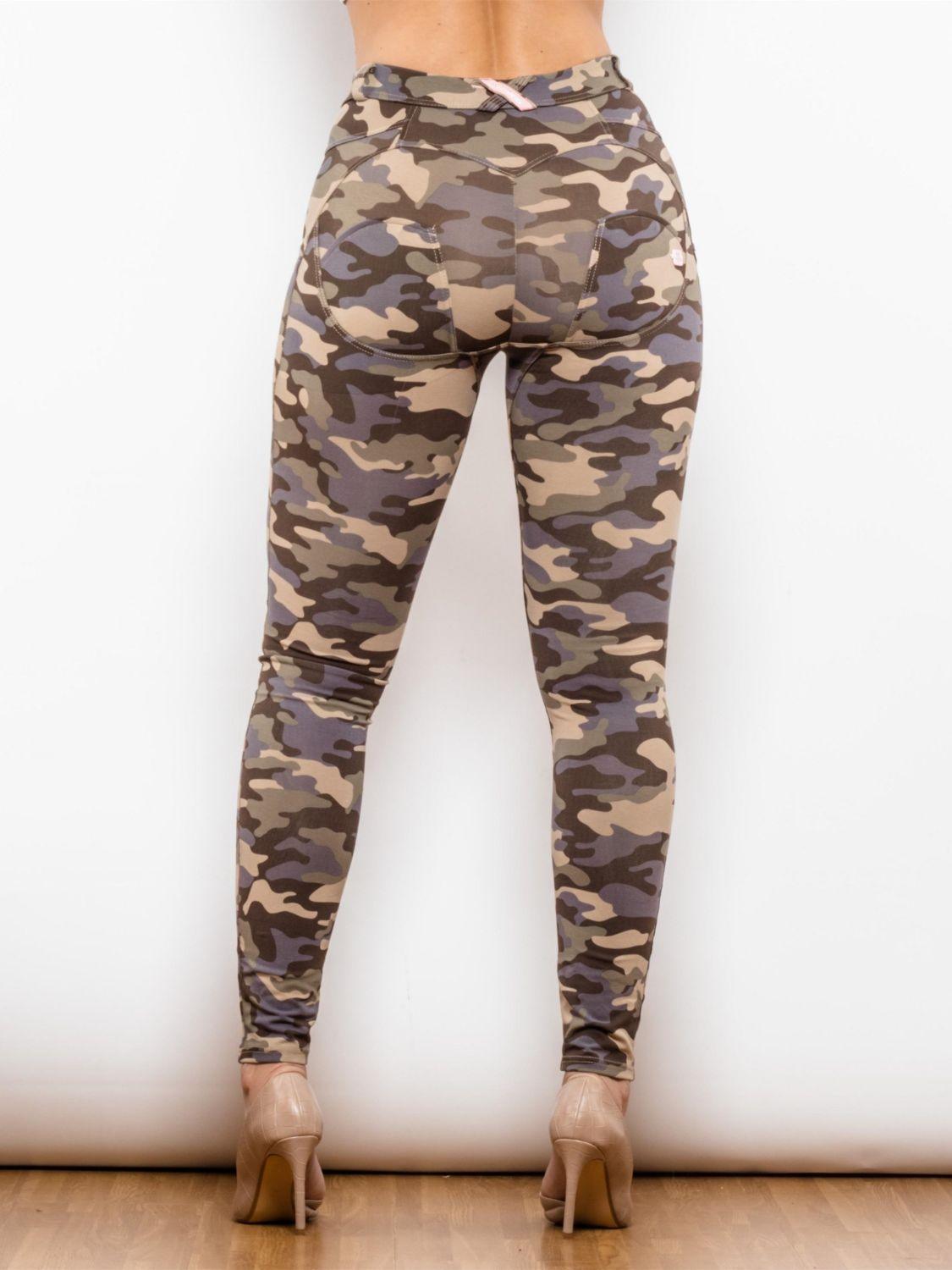 Fearless Buttoned Camouflage Leggings - MXSTUDIO.COM