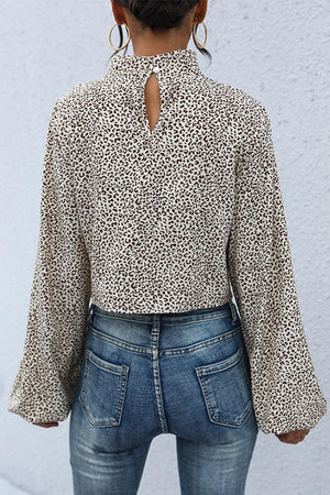 Fearless Mock Neck Cropped Blouse - MXSTUDIO.COM