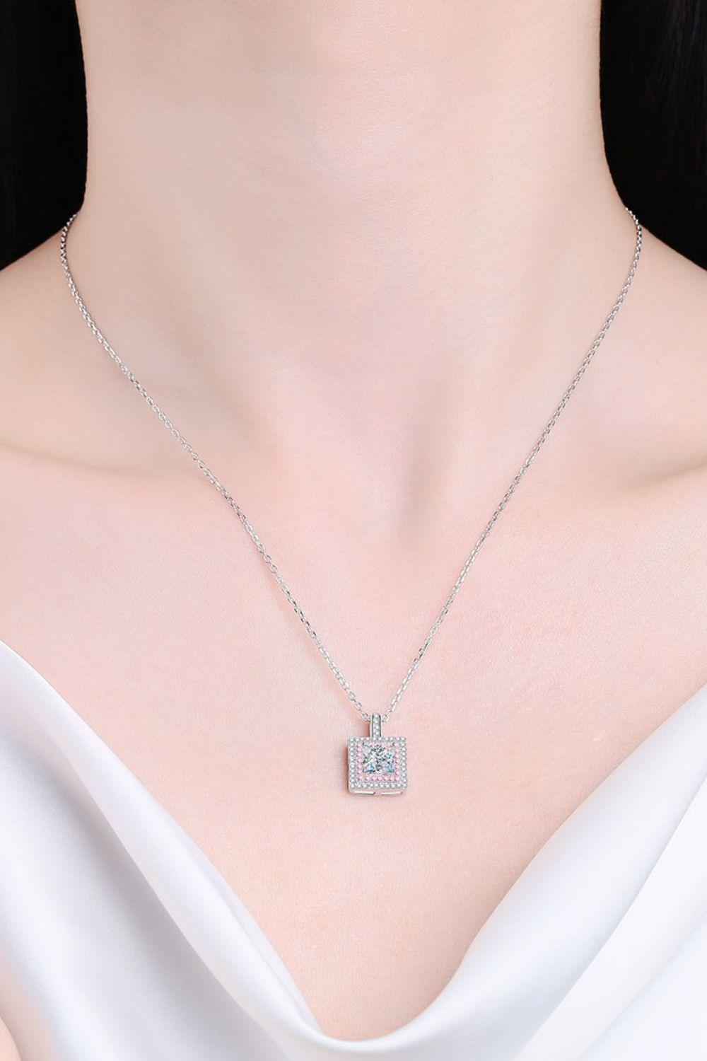 Feel Blissful 1 Carat Moissanite Necklace Womens - MXSTUDIO.COM