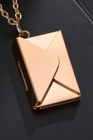 Feel Confident Envelope Pendant Stainless Steel Necklace - MXSTUDIO.COM