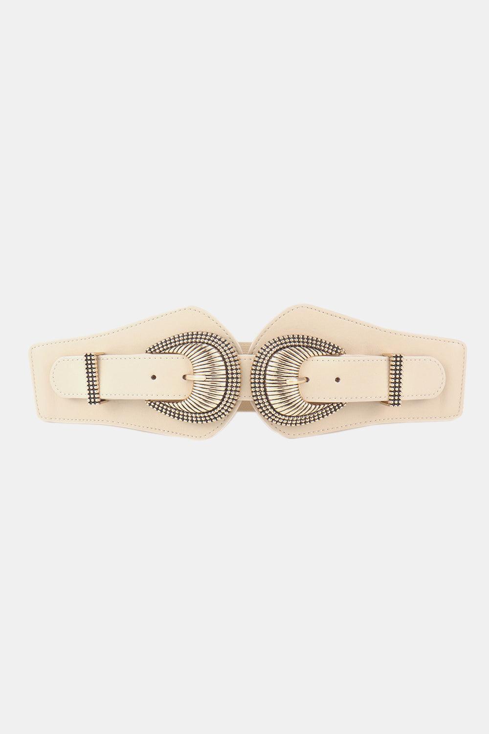 Feel Embraced Double Buckle Wide Stretch Belt - MXSTUDIO.COM