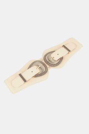 Feel Embraced Double Buckle Wide Stretch Belt - MXSTUDIO.COM