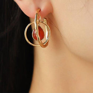 Feel Excited Geometric Teardrop Shape Earrings-MXSTUDIO.COM