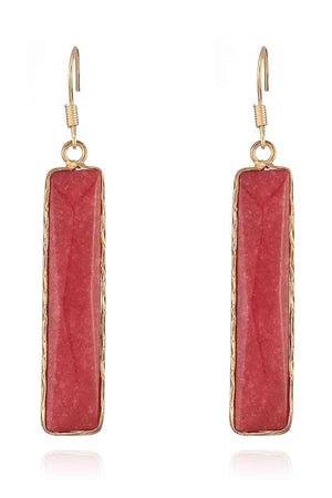 Feel Glad Natural Stone Drop Earrings-MXSTUDIO.COM