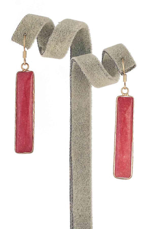 Feel Glad Natural Stone Drop Earrings-MXSTUDIO.COM