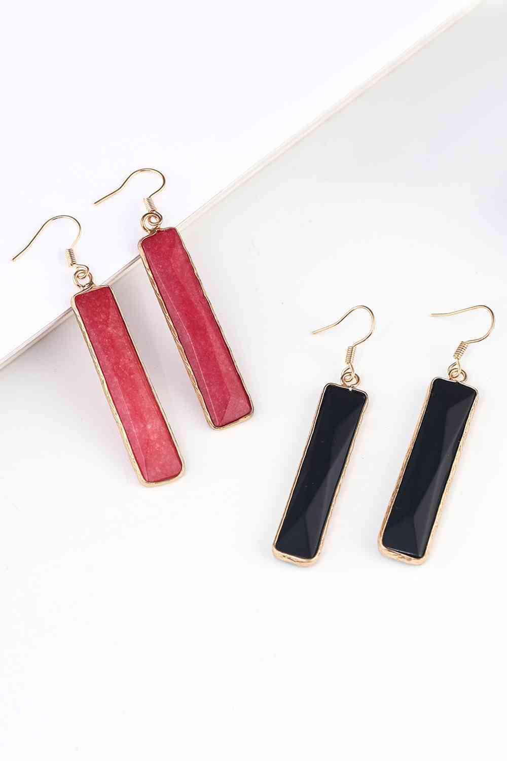 Feel Glad Natural Stone Drop Earrings-MXSTUDIO.COM