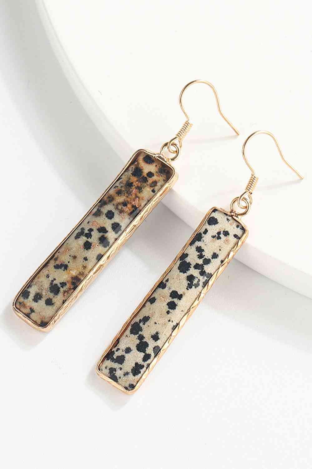 Feel Glad Natural Stone Drop Earrings-MXSTUDIO.COM