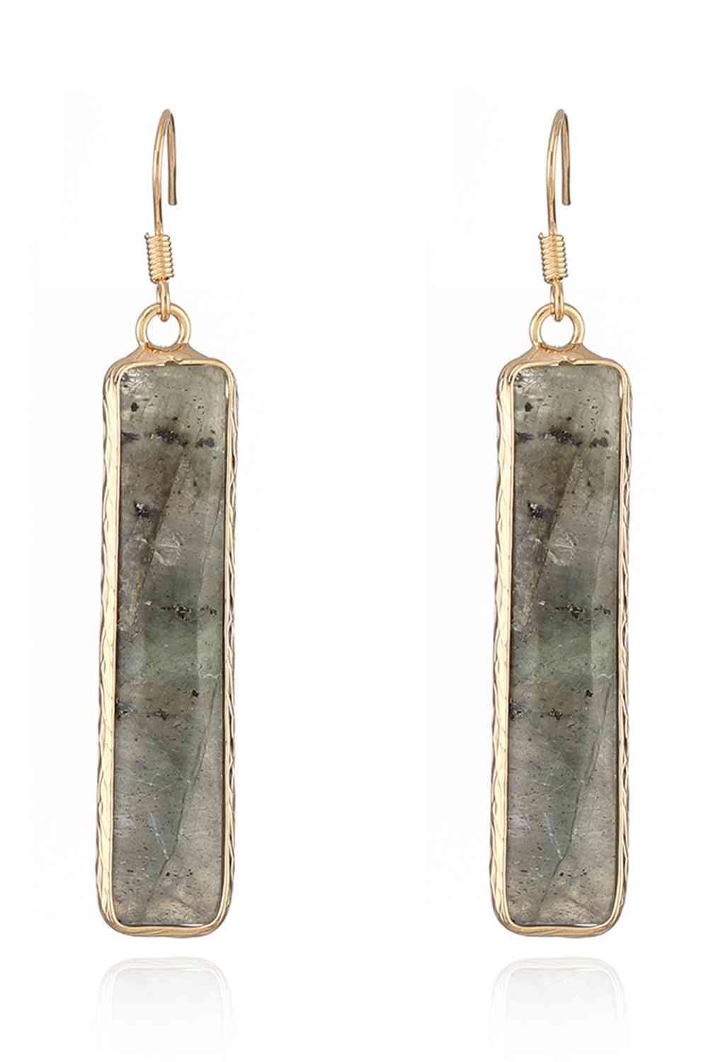 Feel Glad Natural Stone Drop Earrings-MXSTUDIO.COM