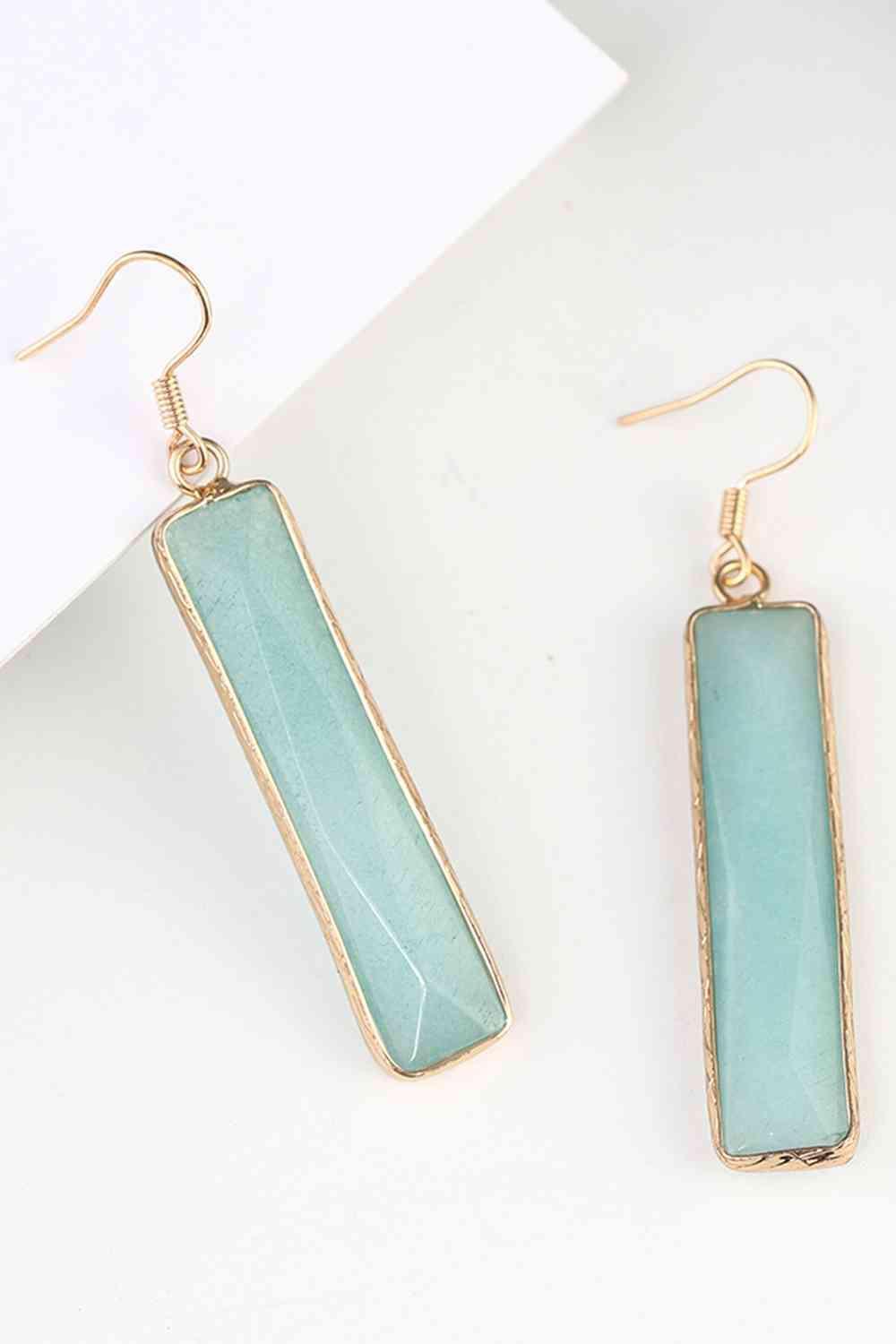 Feel Glad Natural Stone Drop Earrings-MXSTUDIO.COM