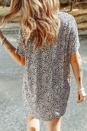 Feel Good Crew Neck Animal Print Tunic - MXSTUDIO.COM