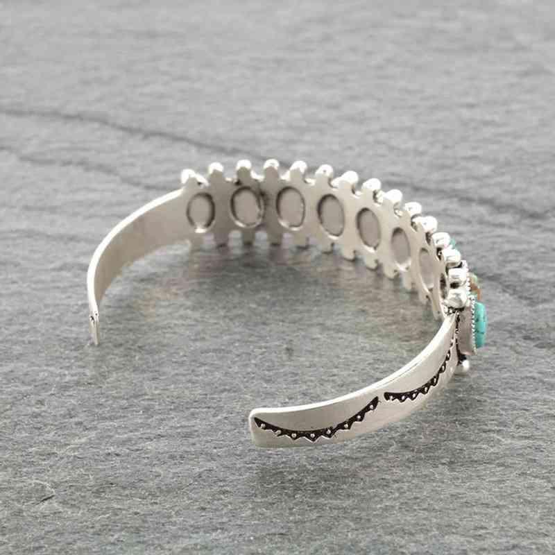 Feel Hopeful Open Turquoise Bracelet-MXSTUDIO.COM