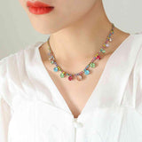 Feel Precious Crystal Chain Necklace-MXSTUDIO.COM