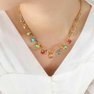 Feel Precious Crystal Chain Necklace-MXSTUDIO.COM