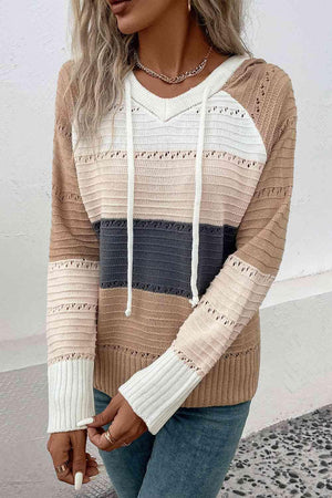 Feel Secure Knit Hooded Sweater-MXSTUDIO.COM