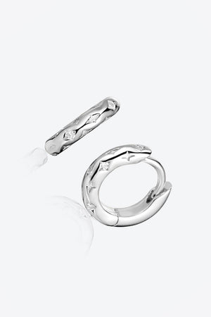 Feeling Of Value Sterling Silver Huggie Earrings - MXSTUDIO.COM