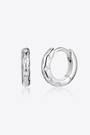 Feeling Of Value Sterling Silver Huggie Earrings - MXSTUDIO.COM