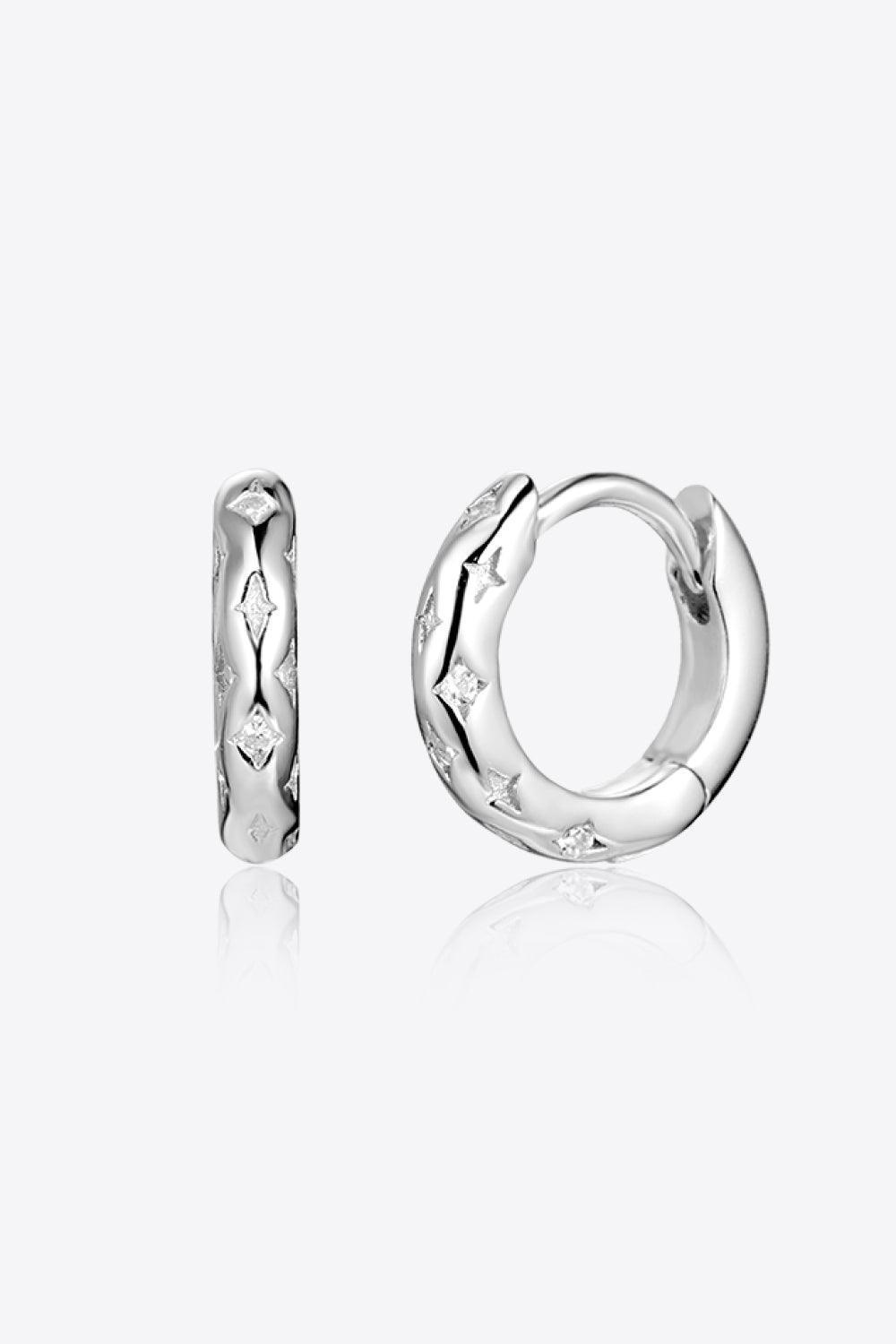 Feeling Of Value Sterling Silver Huggie Earrings - MXSTUDIO.COM