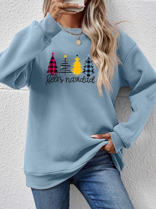 Feliz Navidad Graphic Christmas Sweatshirt-MXSTUDIO.COM