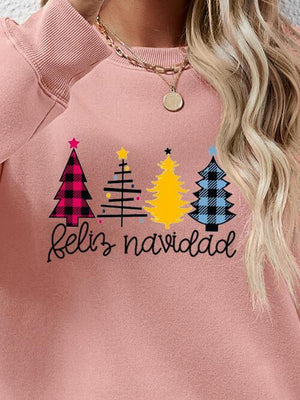 Feliz Navidad Graphic Christmas Sweatshirt-MXSTUDIO.COM